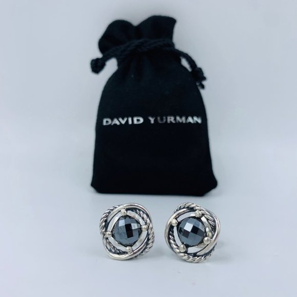 David Yurman Jewelry - David Yurman Infinity Hematine Stud Earrings